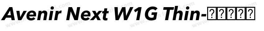 Avenir Next W1G Thin字体转换